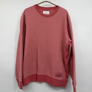 Ovadia Dusty Rose Crew Neck Fleece Lined Dune Pullover Sweatshirt Large